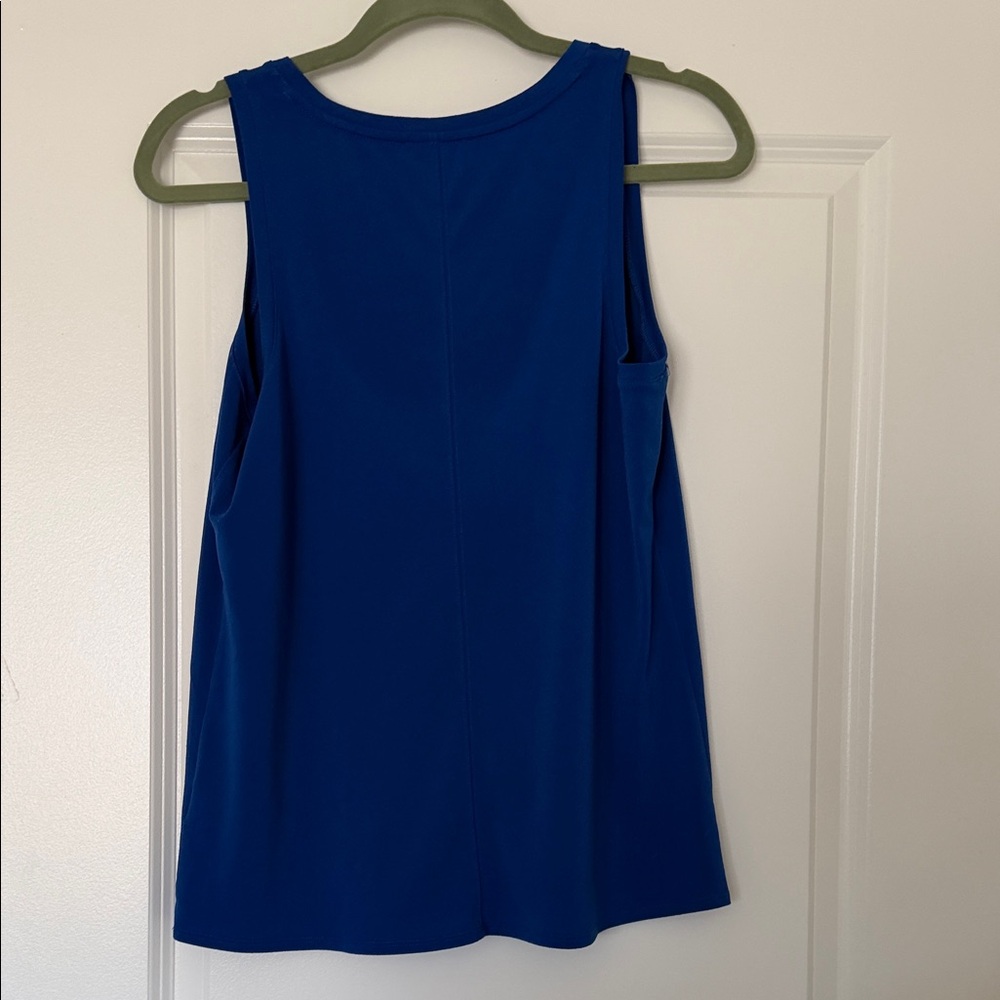 NWOT Express Women's Royal Blue V-Neck Sleeveless Top - Picture 4 of 4